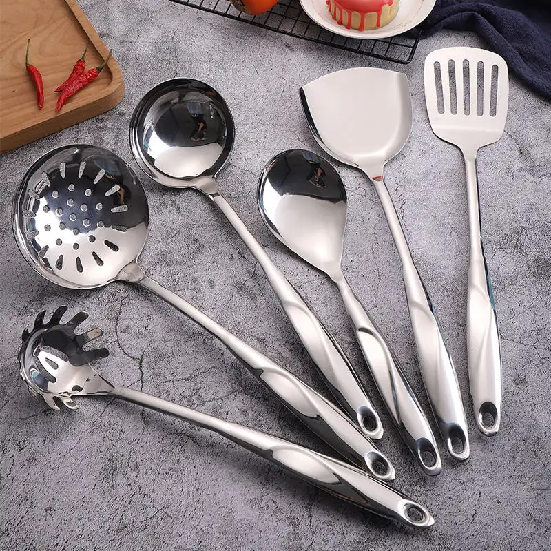 Chrome, 201 Stainless Steel 7 Piece Utensil Set