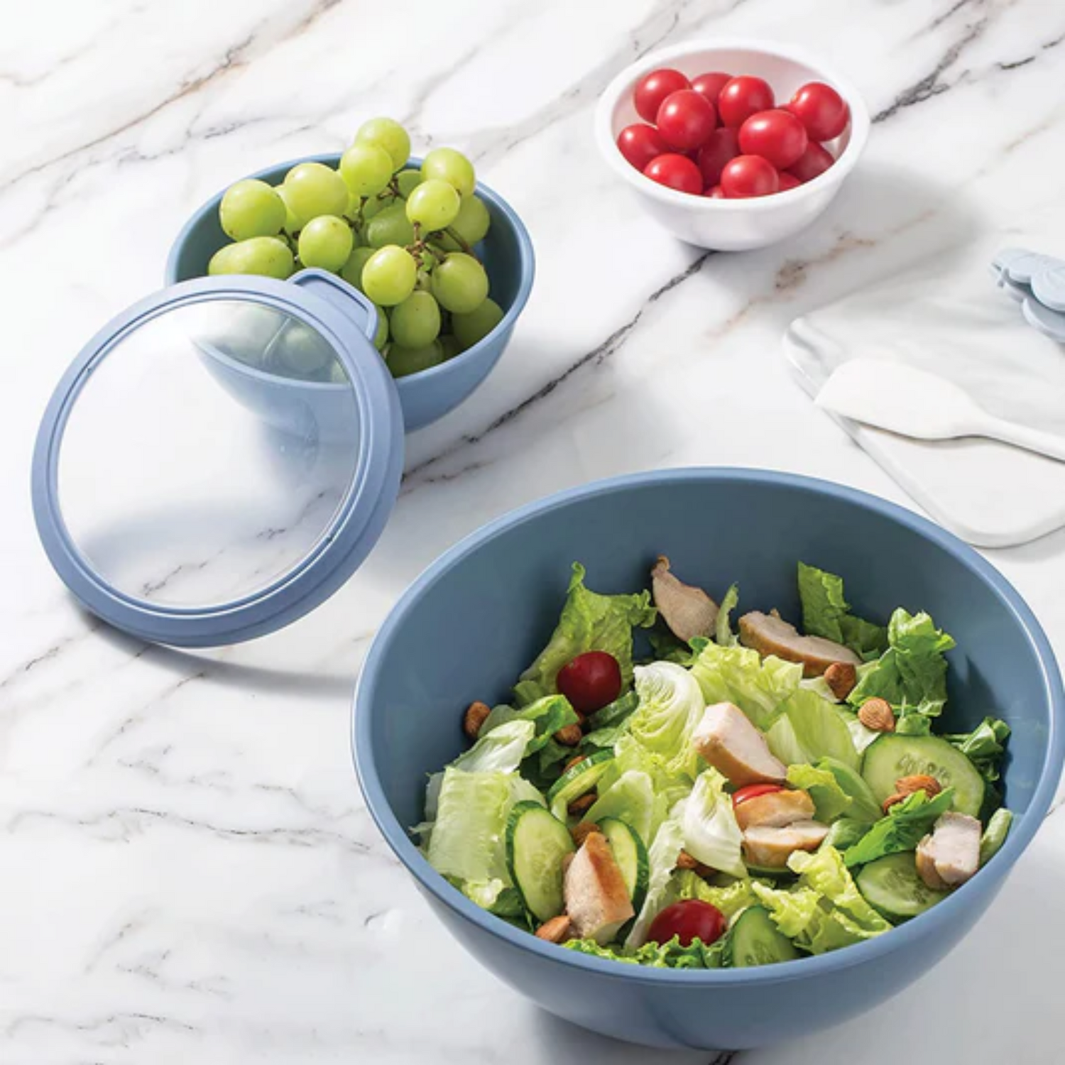 Mixing/Prep Bowls Nesting Design Set of 6 With Transparent Lids