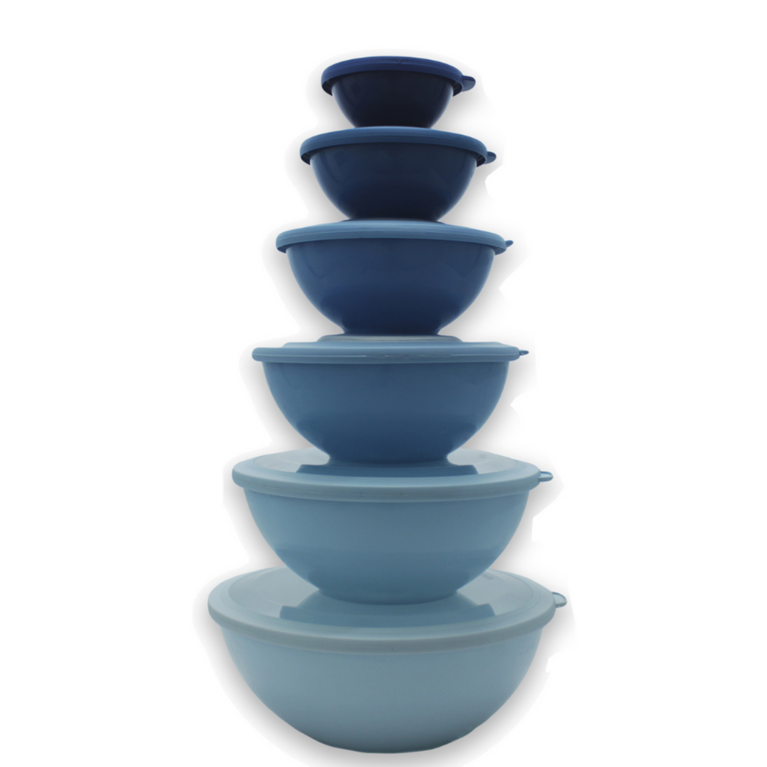 Mixing/Prep Bowls Nesting Design Set of 6 With Transparent Lids