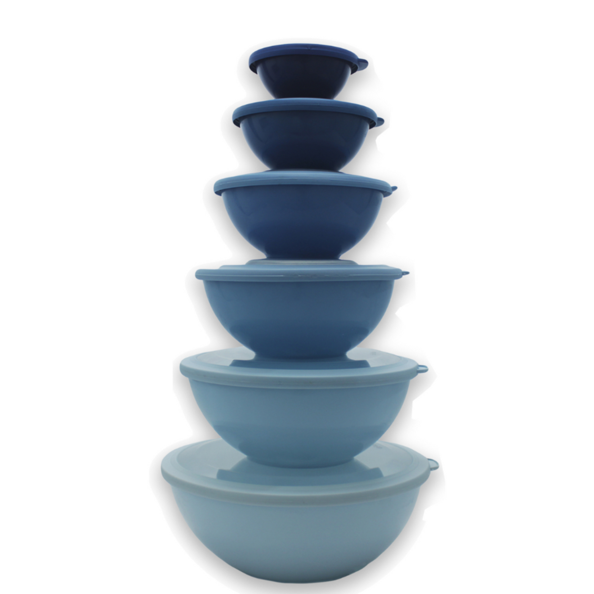 Mixing/Prep Bowls Nesting Design Set of 6 With Transparent Lids