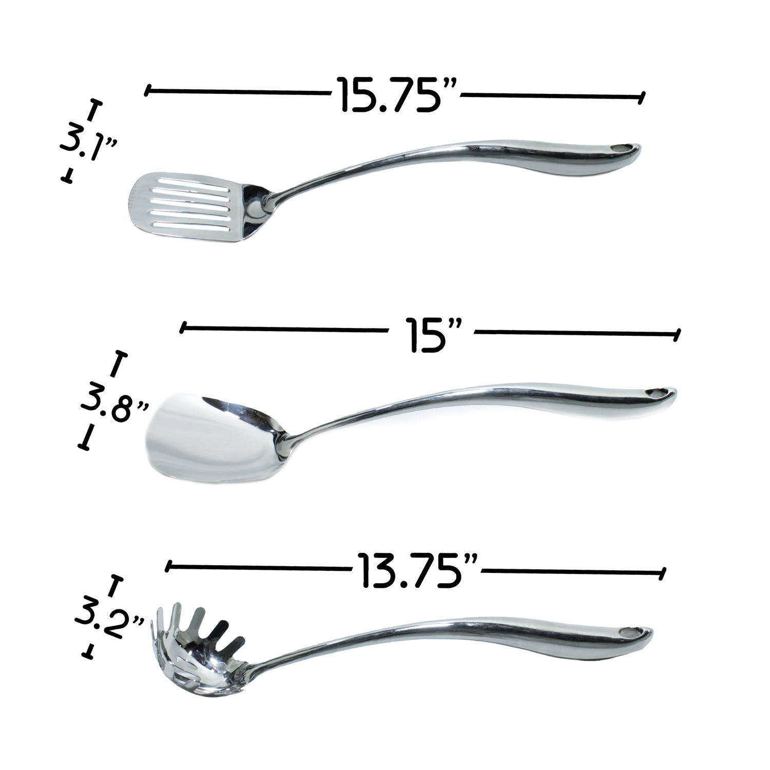 DE’VELO 304 Stainless Steel Cooking Utensils Set with Holder, 7-Pieces All Metal Kitchen Utensils with Rotating Stand, Spatula, Soup Ladle, Skimmer Spoon, Slotted Spatula Turner, Spaghetti Spoon, Large Spoon