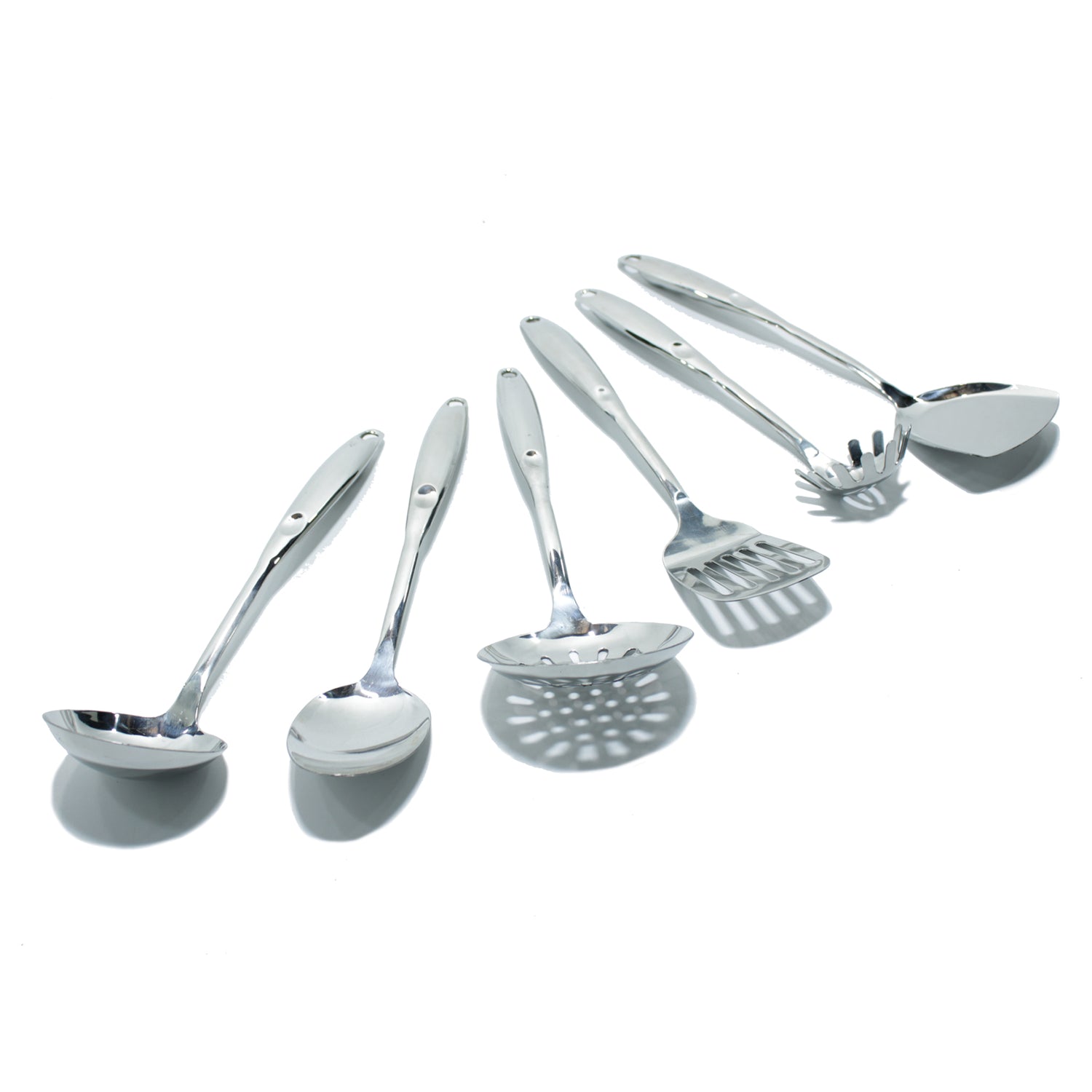 7-Piece Chrome Silver Kitchen Utensil Set, SS201