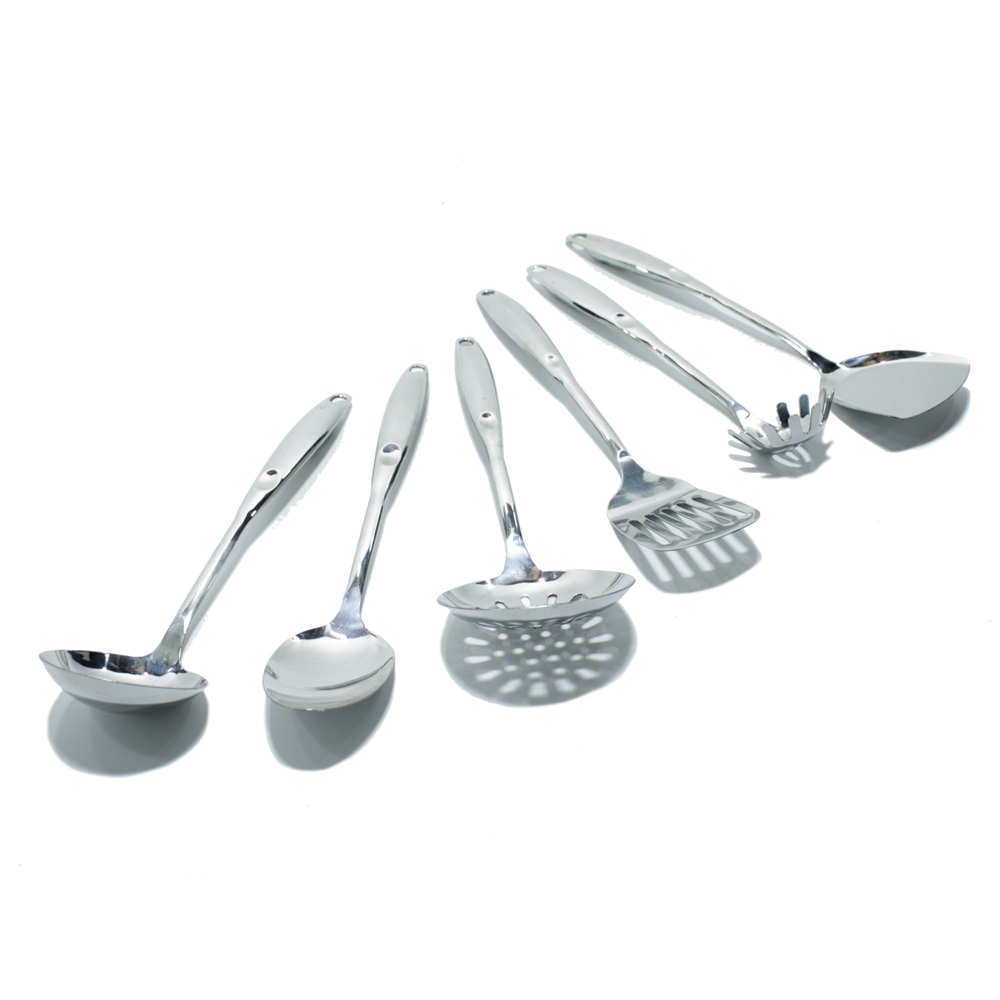 7-Piece Chrome Silver Kitchen Utensil Set, SS201