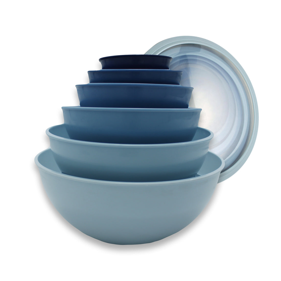Mixing/Prep Bowls Nesting Design Set of 6 With Transparent Lids