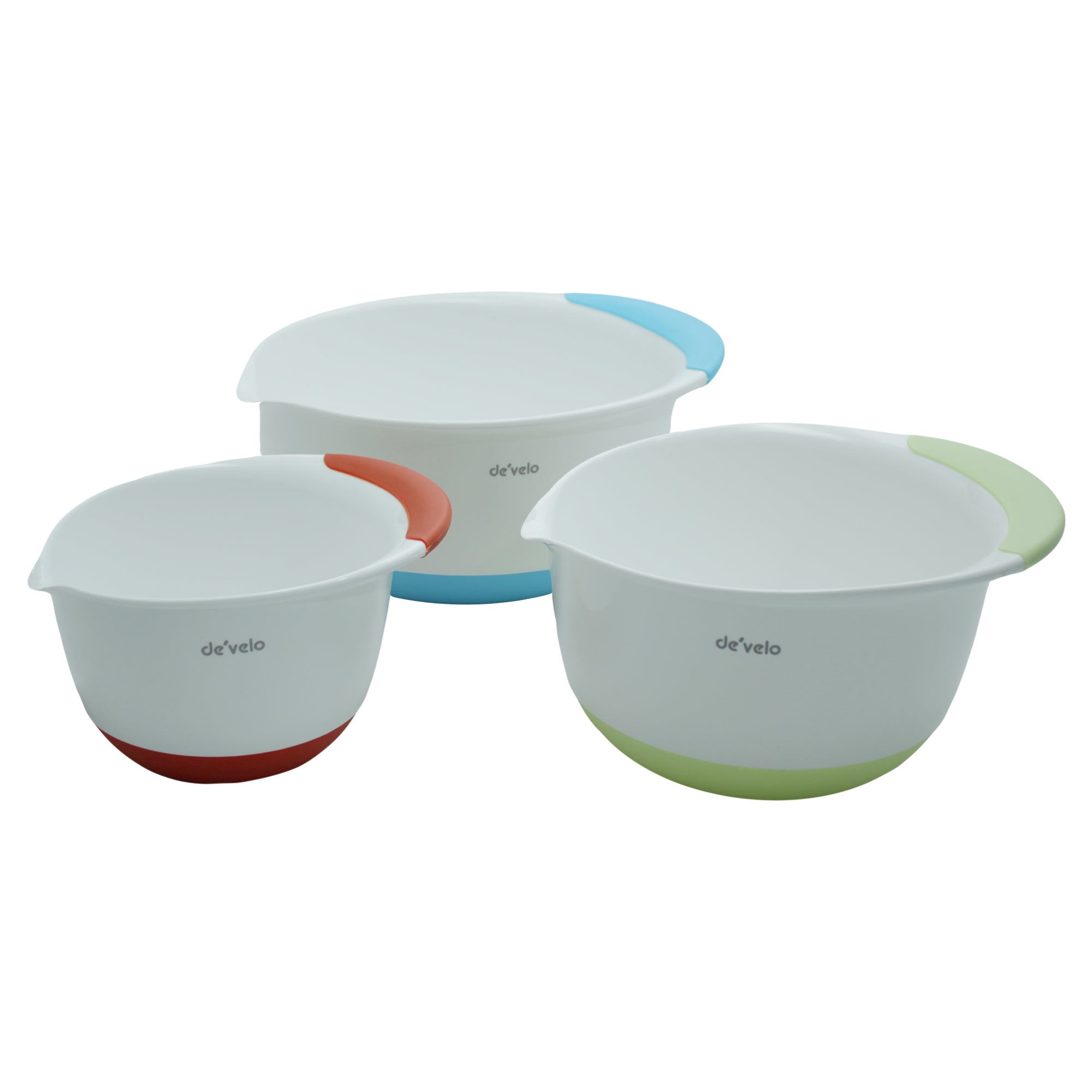 3-Piece Plastic Mixing Bowl