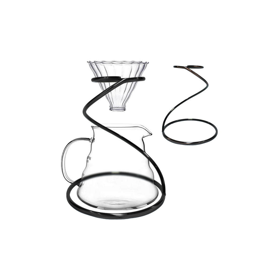 Glass Pour Over Coffeemaker, Hand Drip Coffee Kit
