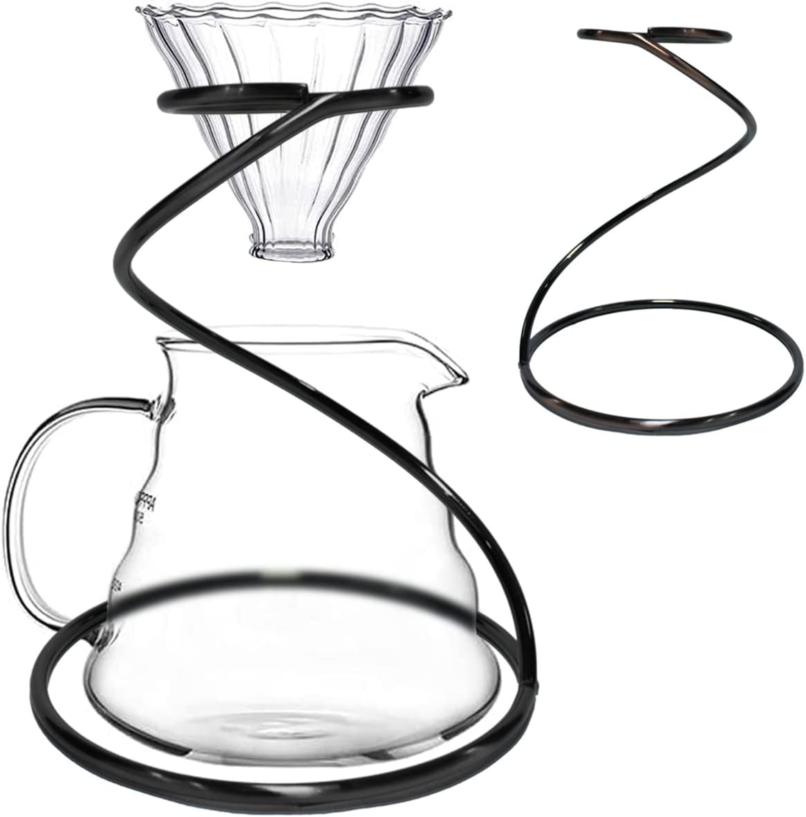 Glass Pour Over Coffeemaker, Hand Drip Coffee Kit