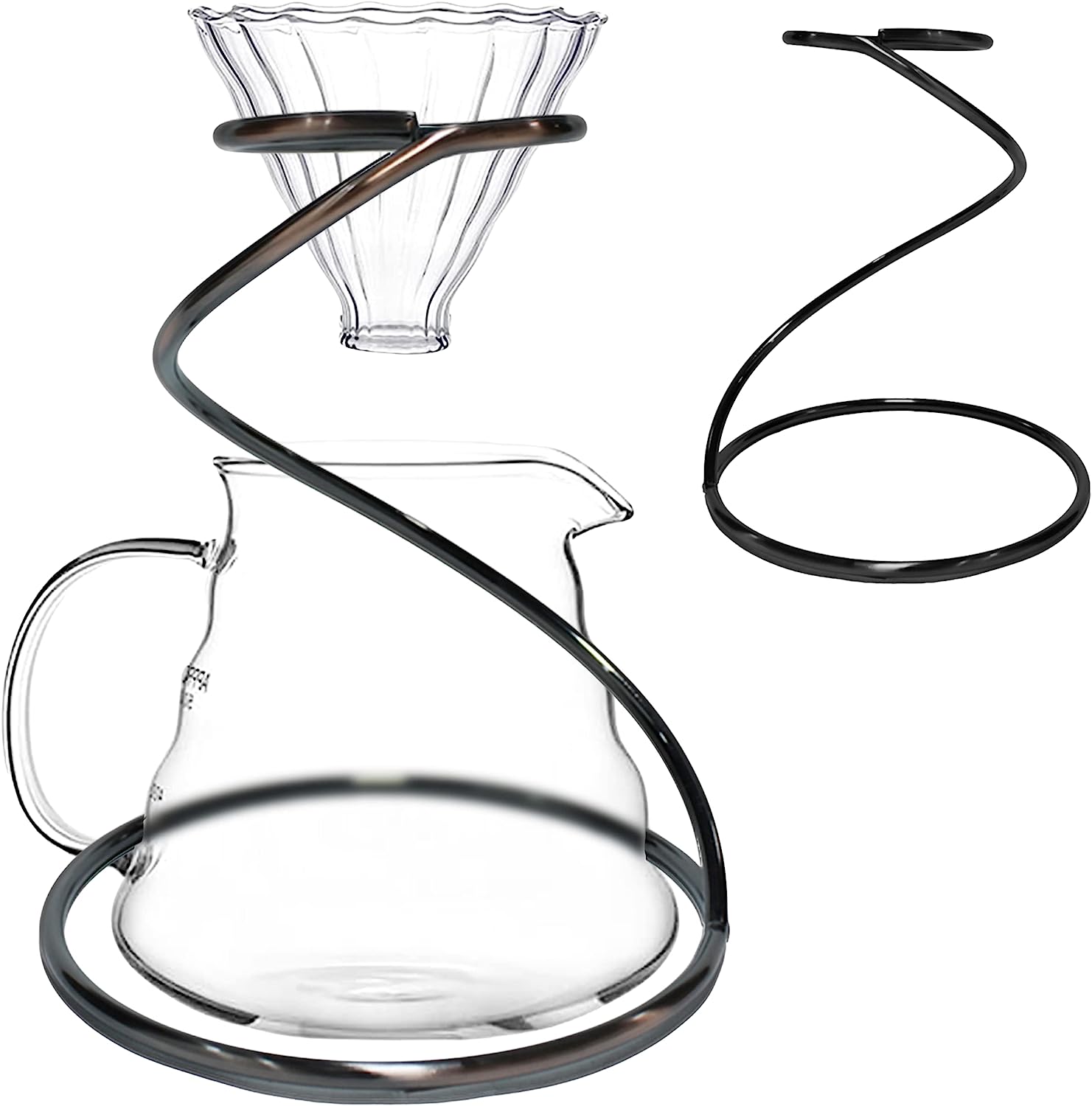 Glass Pour Over Coffeemaker, Hand Drip Coffee Kit