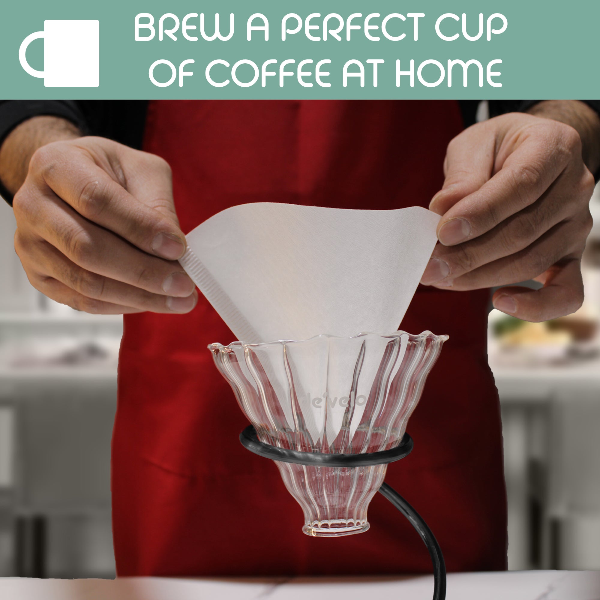 Glass Pour Over Coffeemaker, Hand Drip Coffee Kit