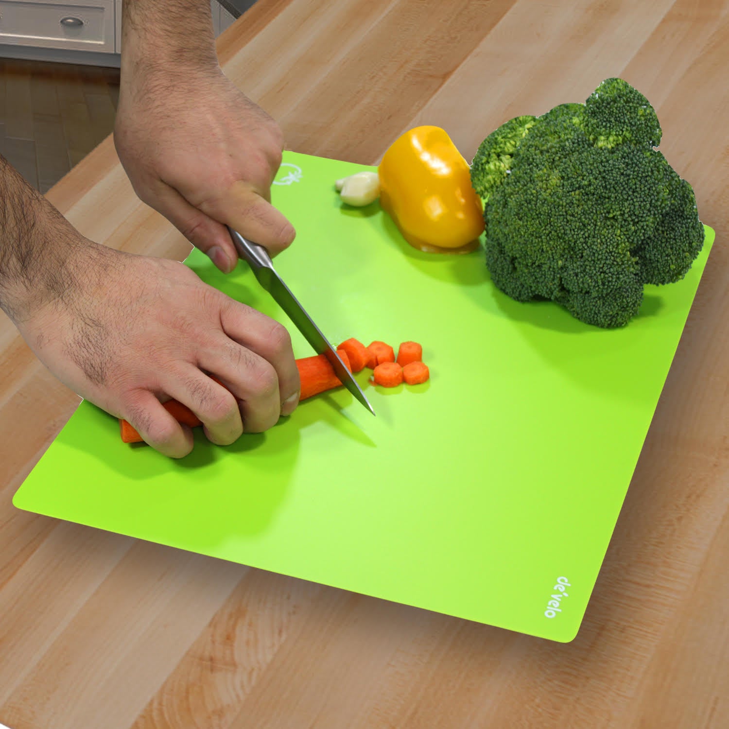 4-Piece Flexible Plastic Cutting Board Mats Set, Colored Mats