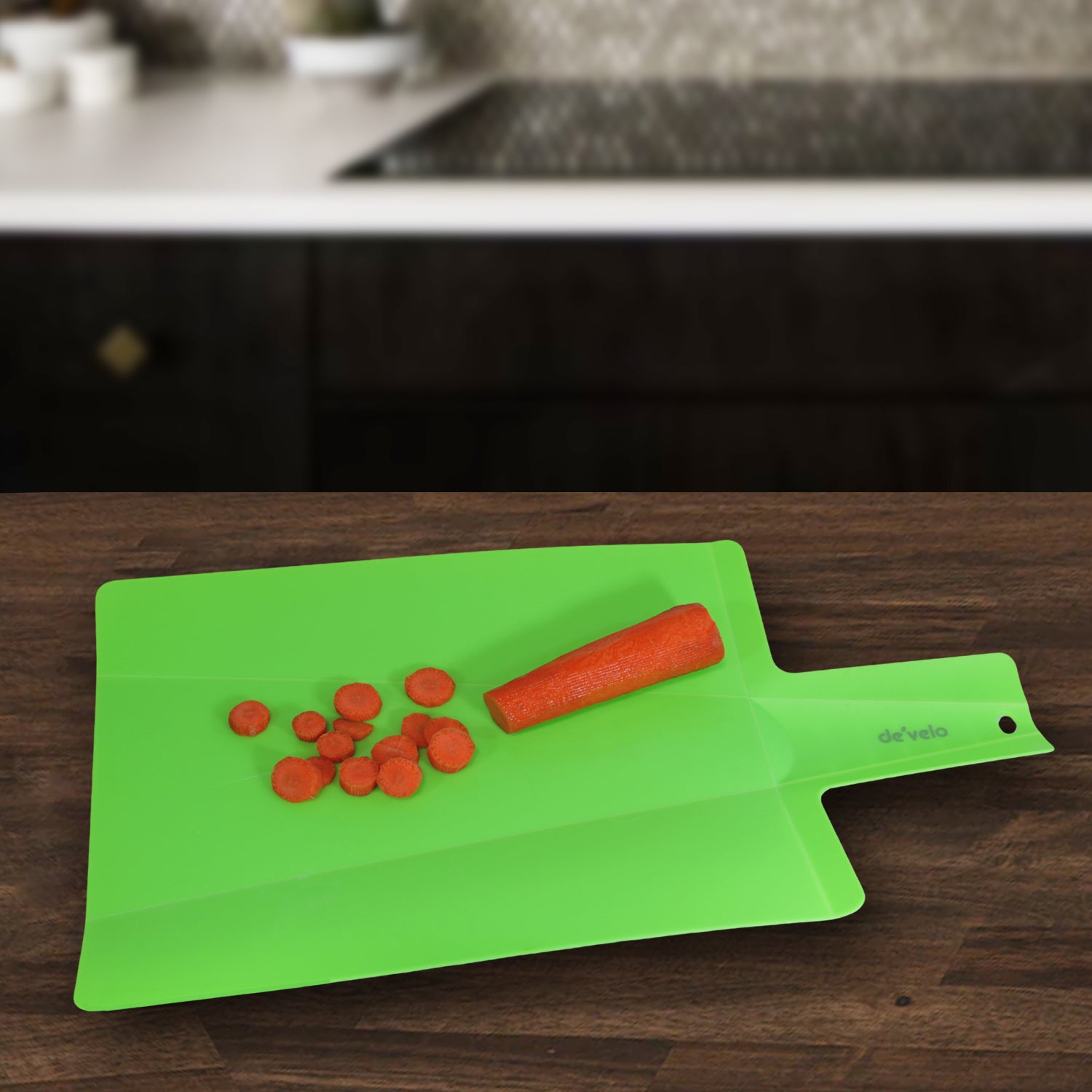 Foldable Chopping Board Folding Plastic Outdoor Food Cutting Boards Portable Veggies Fruit for Chopping - Dicing - Slicing Green, Red Cutting Mat