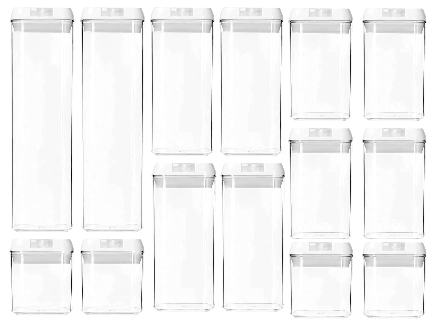 Airtight Food Storage Containers Set [14 Piece] - Kitchen Pantry Organ –  SHANULKA Home Decor
