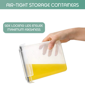 FRANIKAI Airtight 24 PCS Plastic Food Storage Containers, Clear Storag