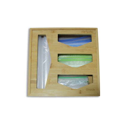 Bamboo Ziplock Bag Organizer