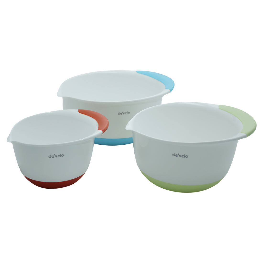 3-Piece Plastic Mixing Bowl