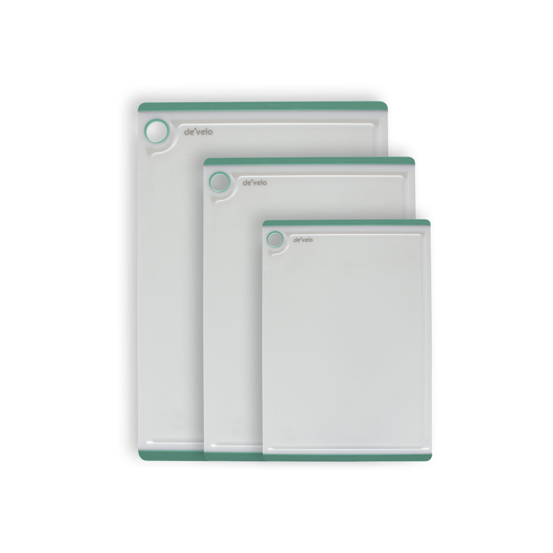 3-Piece Plastic Utility Non-Slip Cutting Board Set