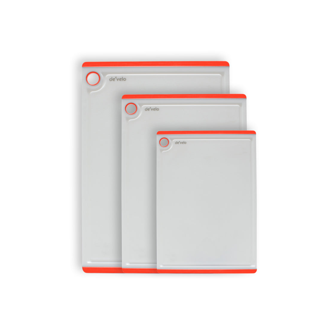 3-Piece Plastic Utility Non-Slip Cutting Board Set