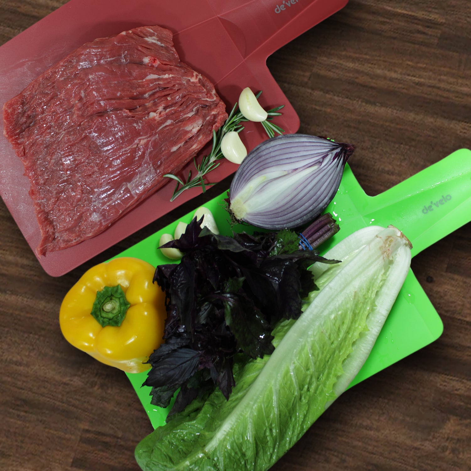 Foldable Chopping Board Folding Plastic Outdoor Food Cutting Boards Portable Veggies Fruit for Chopping - Dicing - Slicing Green, Red Cutting Mat