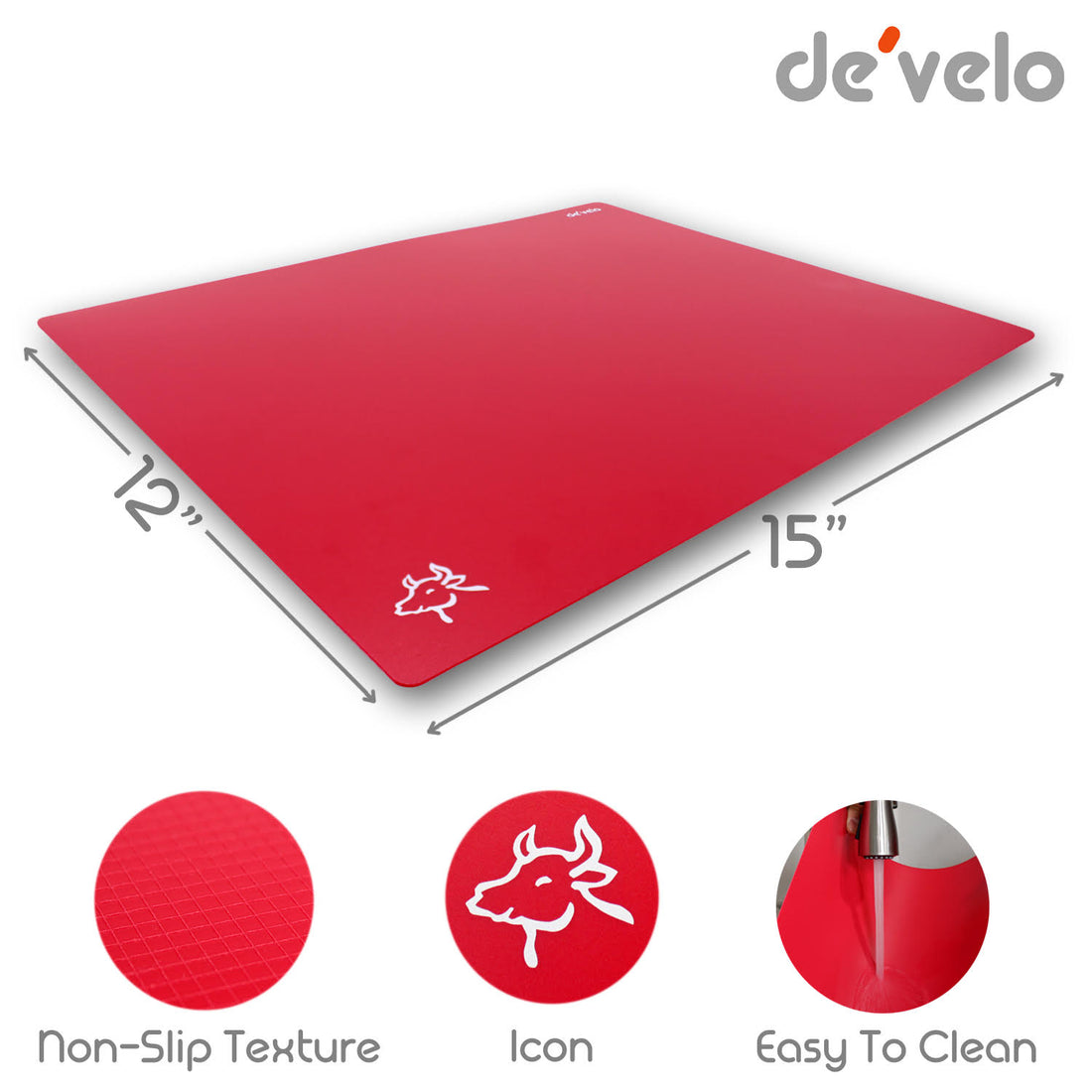 4-Piece Flexible Plastic Cutting Board Mats Set, Colored Mats