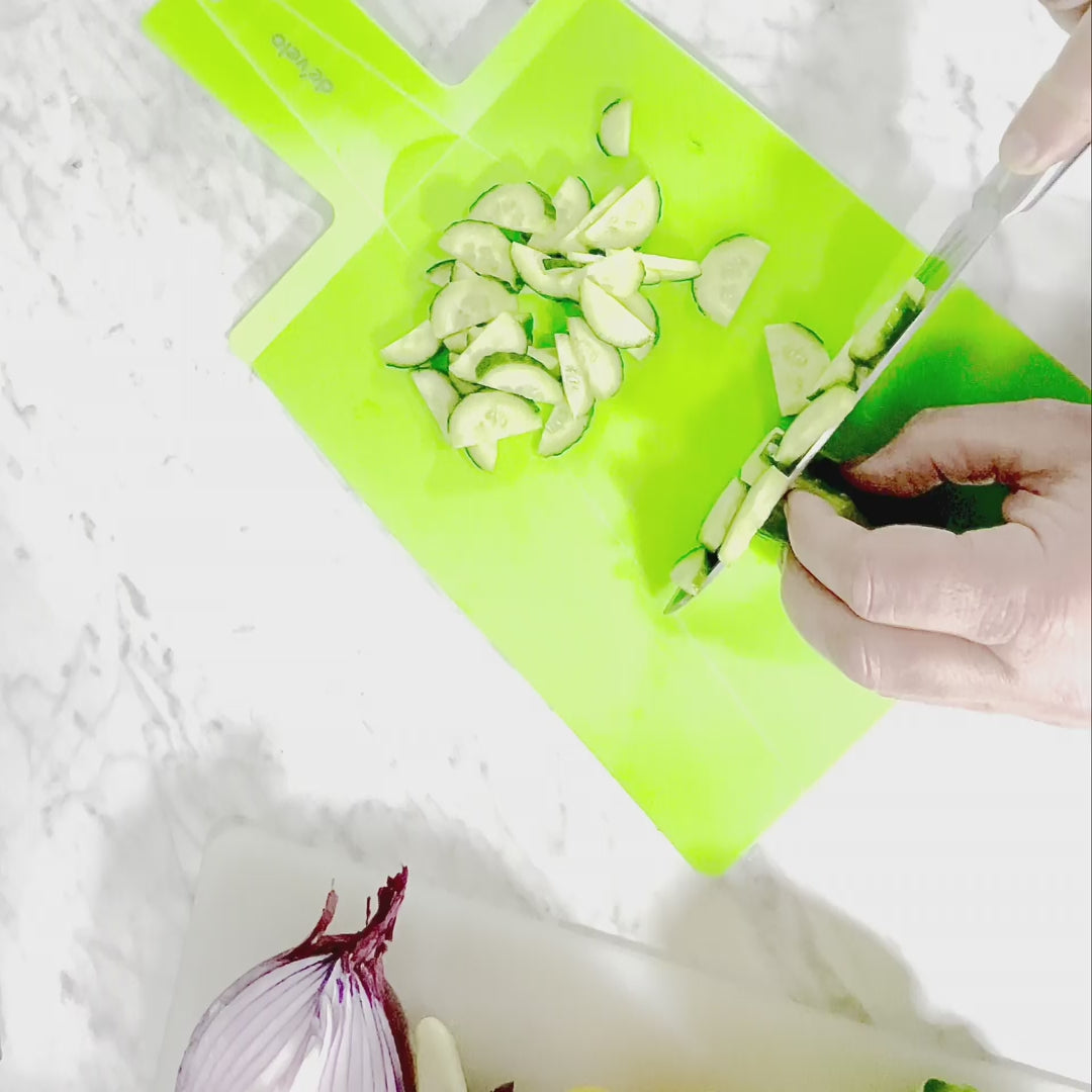 Foldable Chopping Board Folding Plastic Outdoor Food Cutting Boards Portable Veggies Fruit for Chopping - Dicing - Slicing Green, Red Cutting Mat